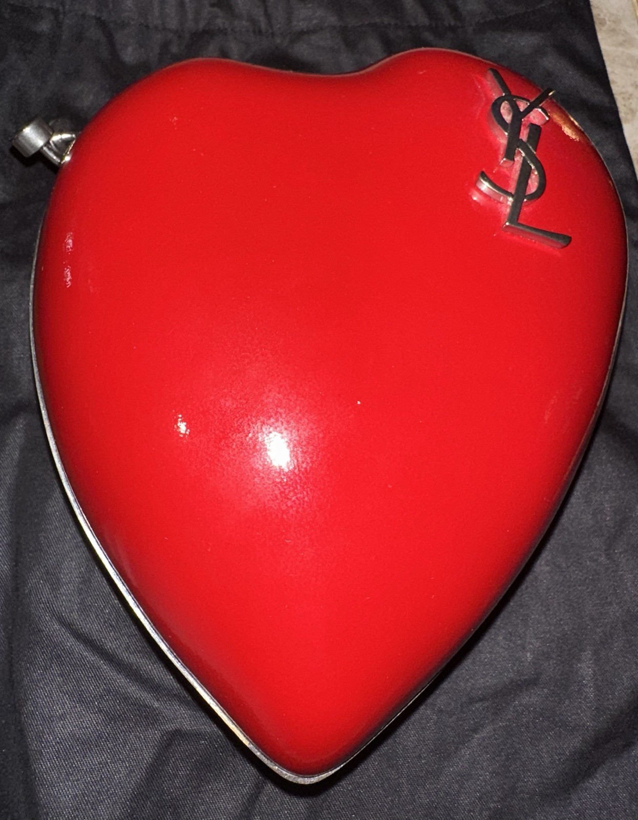 BORSA POCHETTE SAINT LAURENT 100% AUTENTICA SCATOLA ROSSA CUORE AMORE RARA