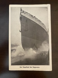 (((RARE))) SS Imperator Postcard Of Launch