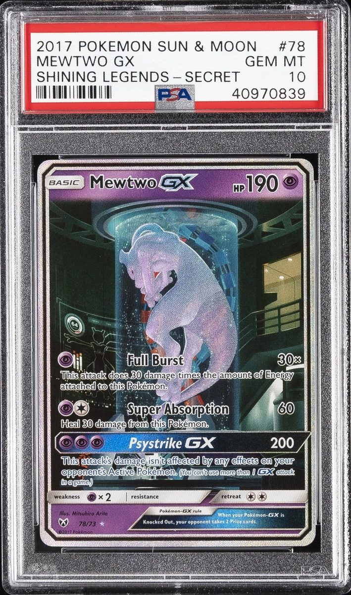 Mewtwo Pokémon TCG Professional Sports Authenticator (PSA) Shining