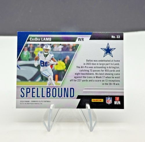 2024 Panini Donruss Elite Spellbound Green "M" CeeDee Lamb Dallas Cowboys #33 - Picture 2 of 3