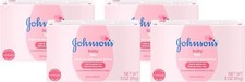 LOT OF 4 Johnson's Baby Soap Bar Gentle Bath and Skin Care Hypoallergenic