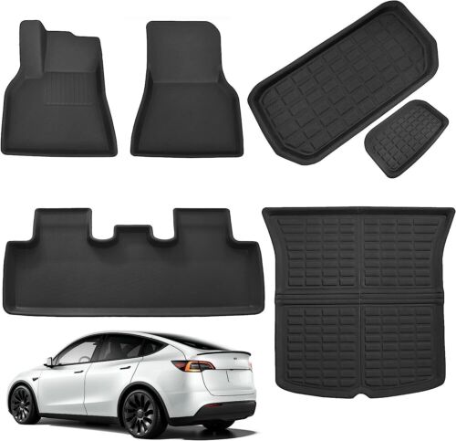 No Logo 3D Maxpider 6PCS For 2021-2024 Tesla Model Y All Weather Cargo Mat Set - Picture 1 of 8