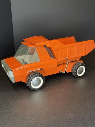 Vintage - Buddy L - Orange Dump Truck - All Original - Pressed Steel - Nice