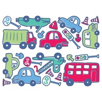 Fun4walls Beep Beep Wall Stickers - Red/blue on sale Fun4walls Beep Beep Wall Stickers - Red/blue on sale