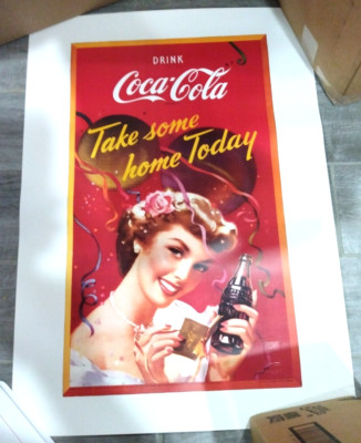 1994 Vintage Poster COCA COLA COKE 20th Anniversary  Take Some Home Today 