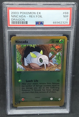 Pokemon PSA 7 NM Nincada 68/97 EX Dragon Reverse Holofoil 2005 S