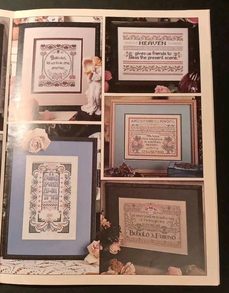 Praying Hands BLESSED WITH FRIENDS- 10 Cross Stitch Pattern Booklet #24017 - Image 4 of 4