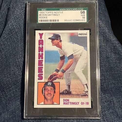 1984 Topps Nestle #8 Don Mattingly Rookie Card RC Graded SGC 98 10 Gem Mint RARE