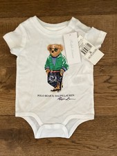 Polo Ralph Lauren Baby Bodysuit Bear Print Size 3M Bear Print