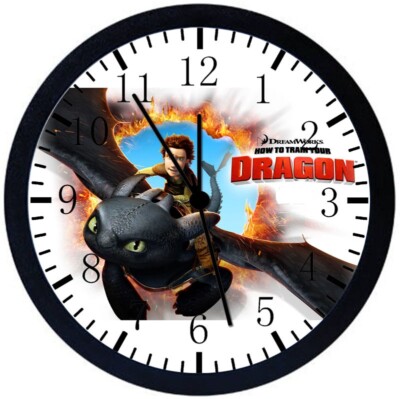 How to Train Your Dragon Wall Clock 12'' Personalized option adding names E64