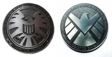 Agents of Shield Logos Enamel Metal Belt Buckle Set of 2