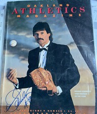 Dennis Eckersley Signed 1989 Oakland Athletics Magazine- No Label-Volume 9 No.1