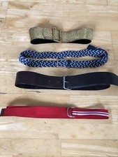 job lot Of 4 Leather And Fabric Belts Great Condition.