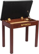 STRICH Piano Bench with Storage, Solid Wood Keyboard Bench Piano Bookcase Stool