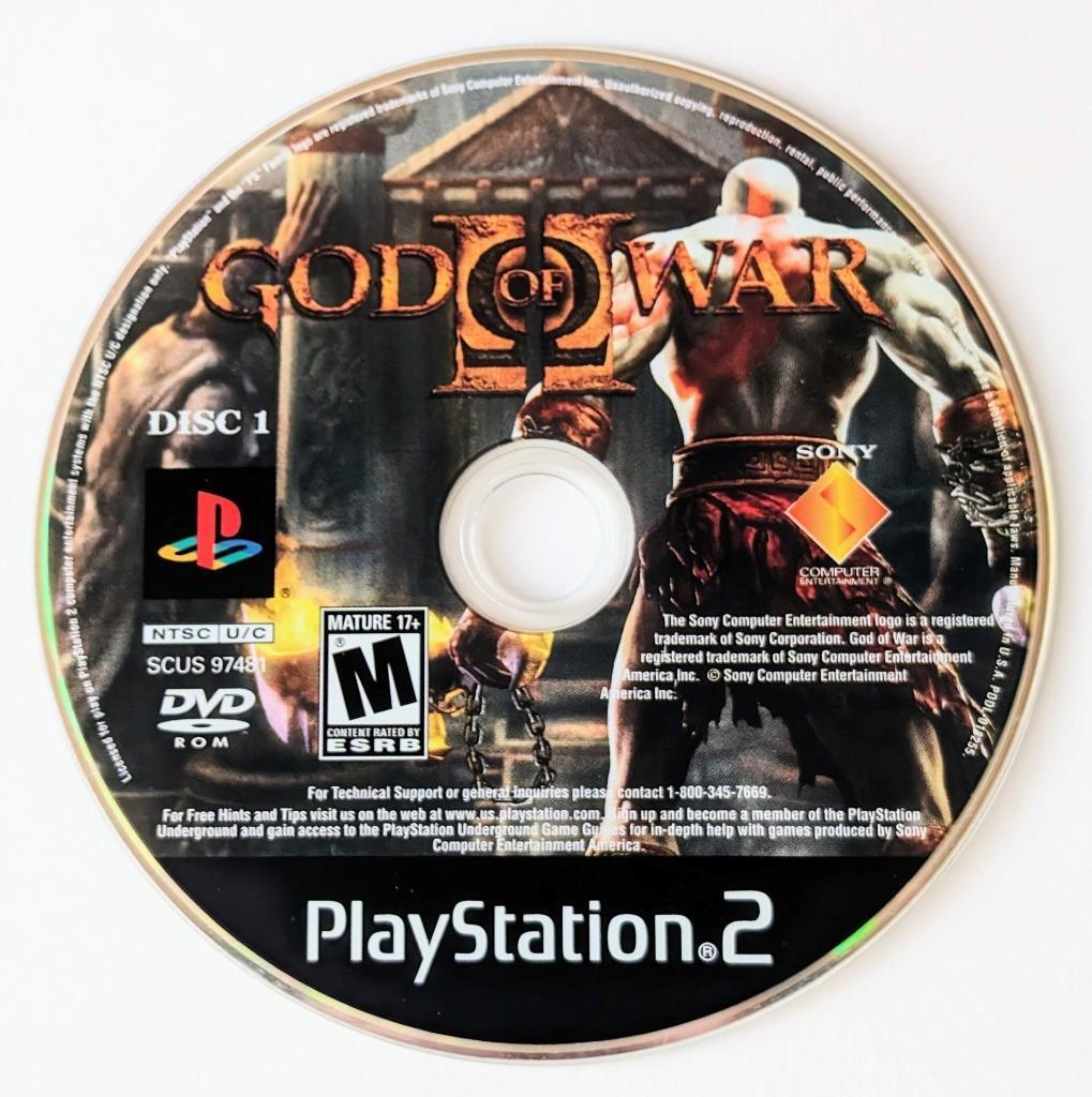DISC ONLY- GOD OF WAR II - DISC 1 BLACK LABEL PS2 SONY PLAYSTATION 