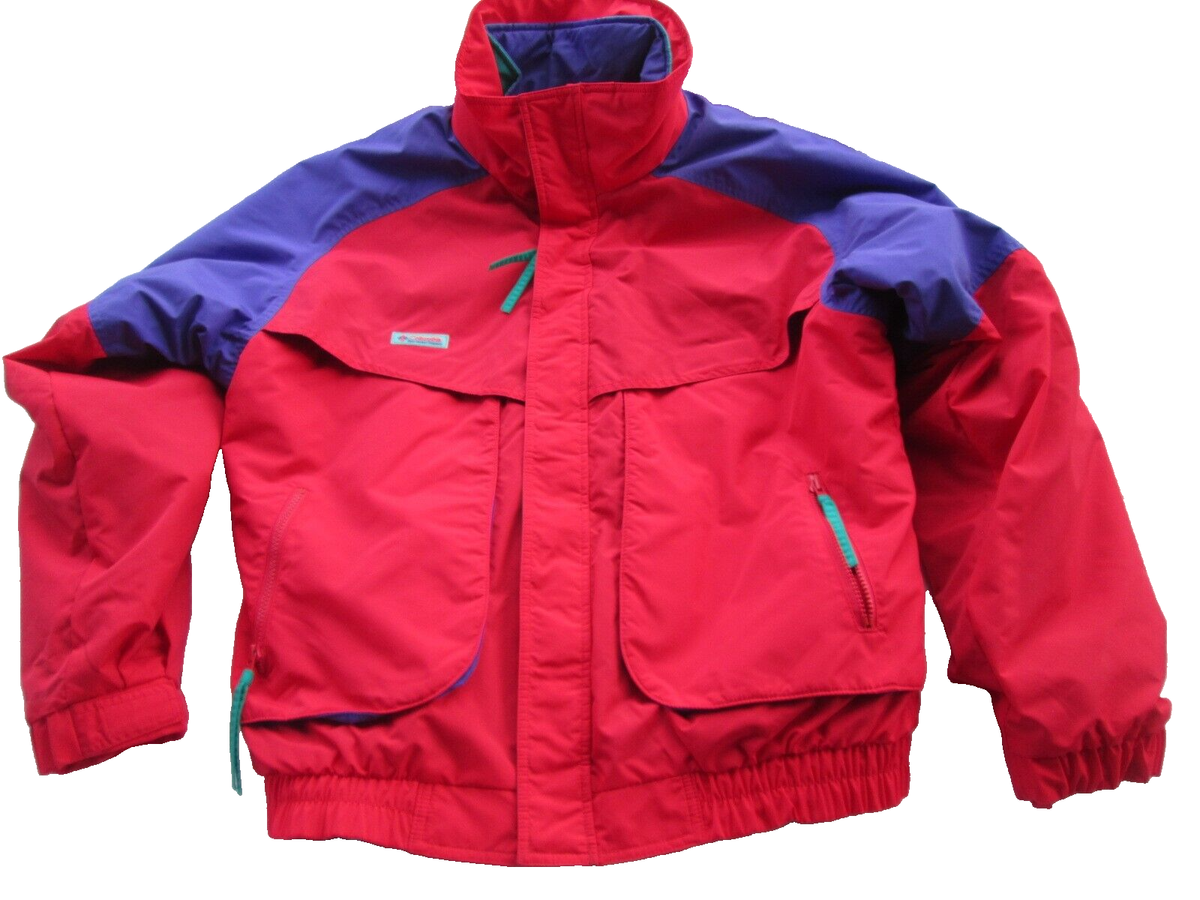 1980-90's Vintage Columbia Powder Keg Neon Red Purple 3 in 1 Ski