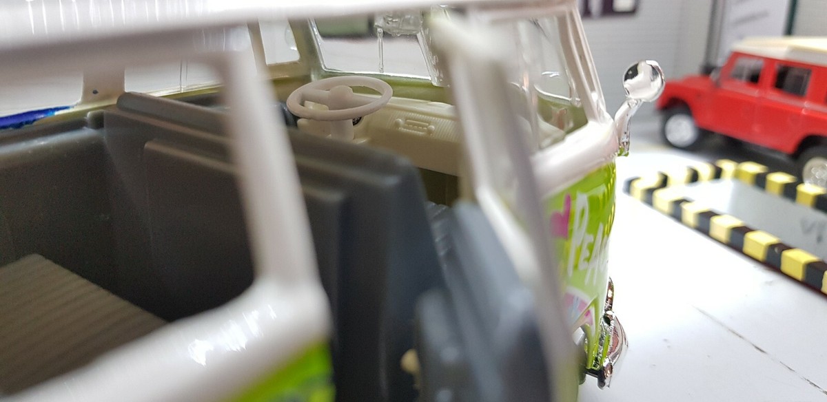 VW T1 Samba Camper Van Green Type 2 Split Screen 1:24 25 Scale - Foto 4