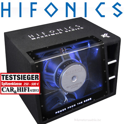 HIFONICS 2000 Watt Bandpass Subwoofer MXZ12BP 30cm LED-Beleuchtung Auto Bassbox