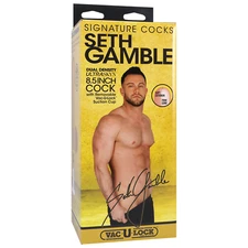 Signature Cocks - Seth Gamble 8 Inch ULTRASKYN Cock with Vac-U-Lock Suction Cup