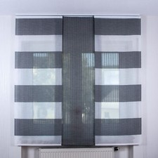 3er Set Schiebegardine Flächenvorhang inklusive Zubehör Clara-Louisa II