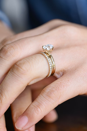 18K White Gold Plated 925 Silver Moissanite Oval Cut 2CT Engagement Ring for Her - Picture 9 of 9