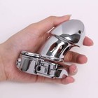 New Adjustable Stainless Steel Male Chastity Cage Lockable Ring Penis Cage BDSM — photo 4