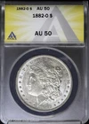 1882-O $1 Morgan Silver Dollar ANACS AU 50