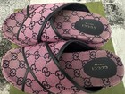 Gucci Canvas GG Platform Slide Sandals, size 38/8 — photo 3