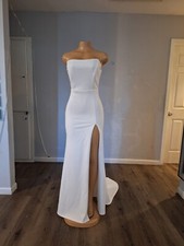 FASHION NOVA Bridal Wedding Dress Strapless Stretch To Fit Perfect  Size Small 