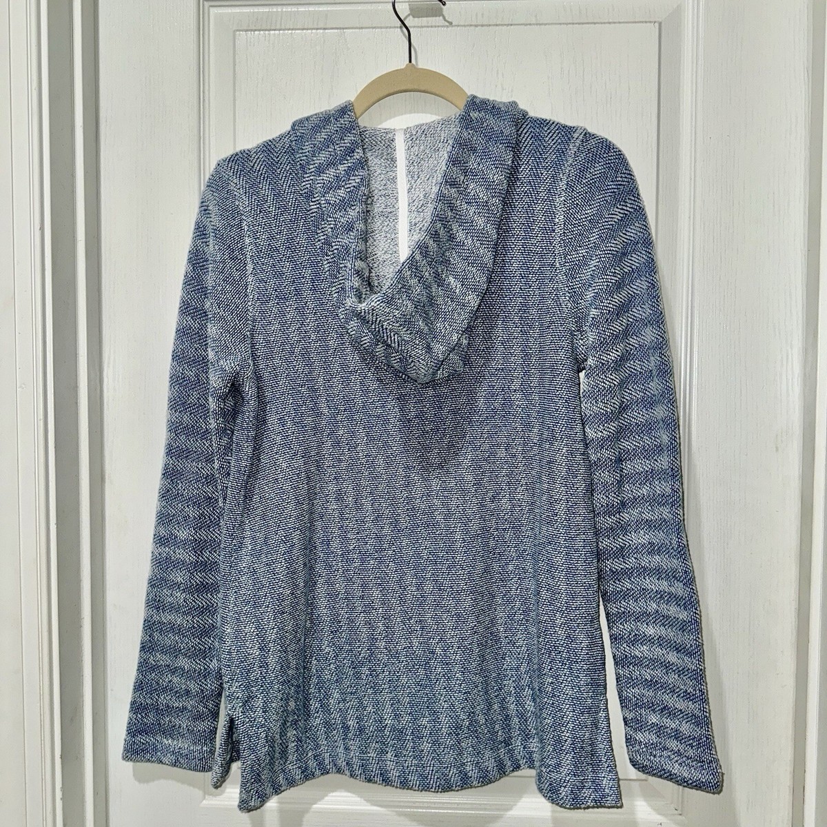 Sweat à capuche femme Faherty Whitewater Beach Terry bleu surf Baja