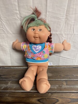 Cabbage Patch Kids Doll 2007 Green/ Red Hair CPK Music Shirt