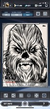 Topps Star Wars Digital Card Trader  Original Art Ink Chewbacca Insert