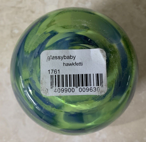 Bougie Votive Glassybaby HAWKFETTI – Édition Limitée Seahawks 2017 (parfait Avec Boîte)