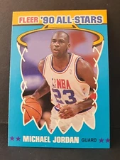 1990 Fleer Michael Jordan ‘90 All Star #5 Chicago Bulls ,HOF error card blue dot