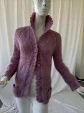 CAROL BRENT mohair  sweater M / L vtg 60s 70s made in Italy
