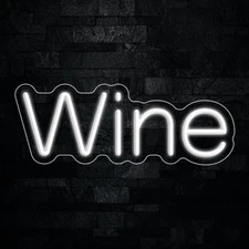 Wine LED Neon Sign 19"L x 7"H #33561