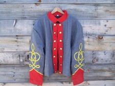 civil war confederate reenactor artillery shell jacket with 4 row braids 50