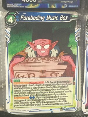 Dragon Ball Super CCG Cross Spirits - Foreboding Music Box BT14-057 C ...
