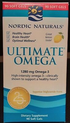 Nordic Naturals Ultimate Omega 1280 MG Omega-3 90 Softgels 