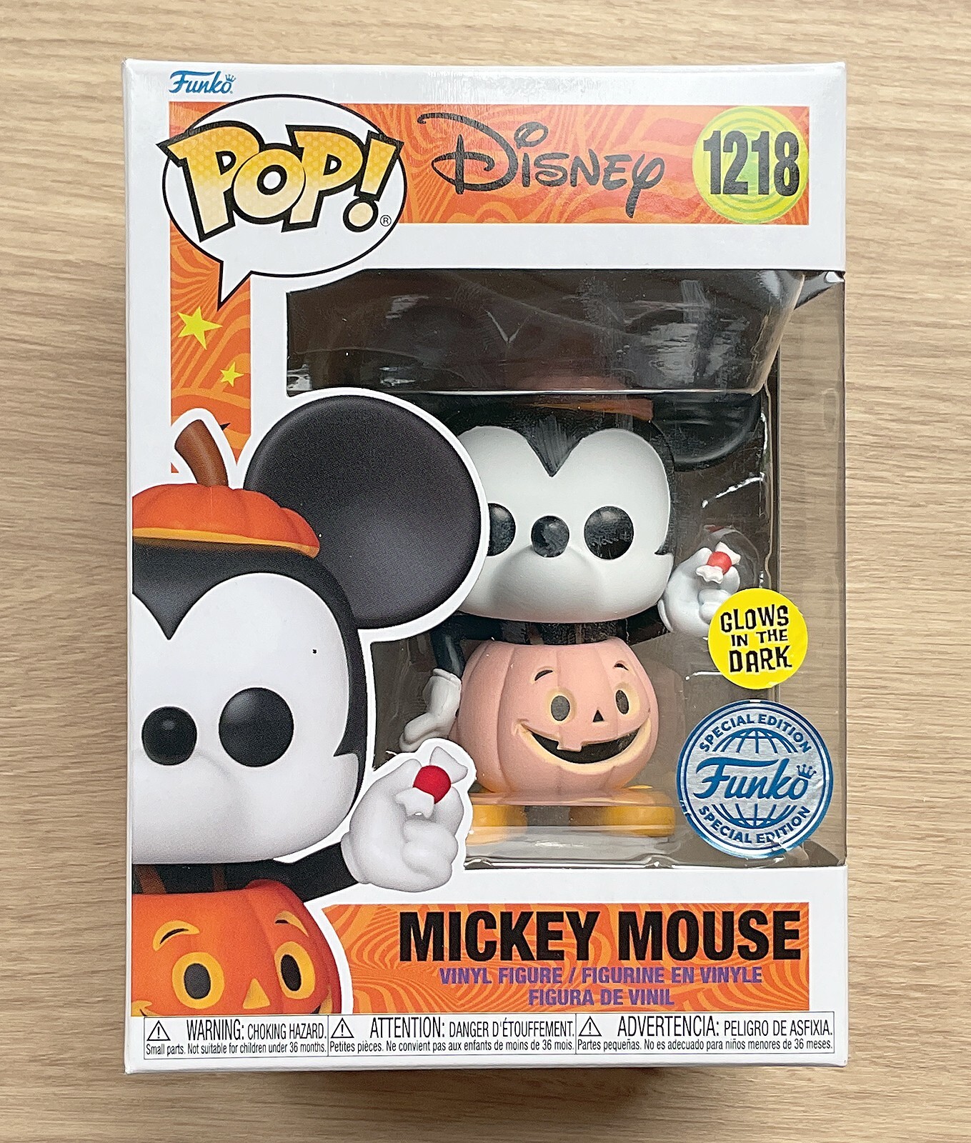 Funko Pop Disney Mickey Mouse Truco O Trato Gitd #1218 + Protector Gratuito