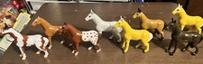 Lot 016 -Vintage PVC Toy Figure Model Horse Funrise Unbranded Palomino Appaloosa