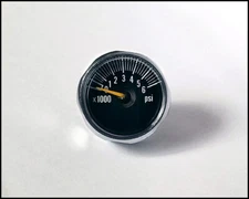 Micro Gauge 1 inch 6000PSI High Pressure for HPA Nitro Air CO2 tank systems 