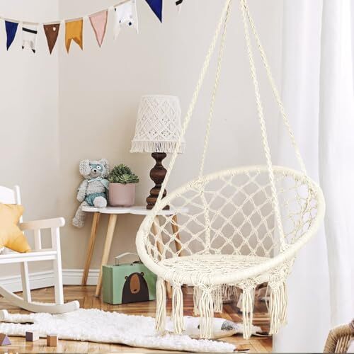 Mertonzo Hammock SWING Chair for 2 16 Years Old Kids Handmade Knitted