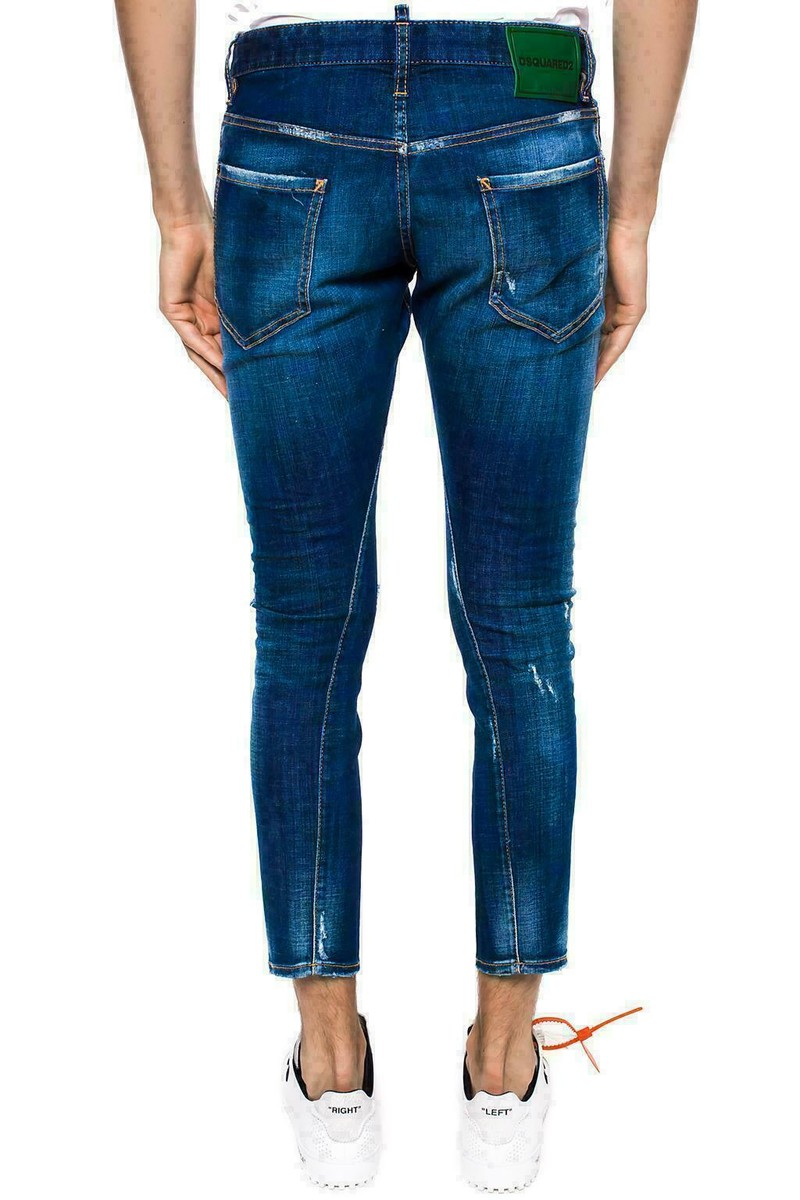 Dsquared² SEXY TWIST JEANS ICONIC RIPPED HOSE DENIM PANTS 5 POCKET