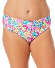 California Waves Plus Size Floral Swim Bottoms Swimwear Multi Size 2 20/22 