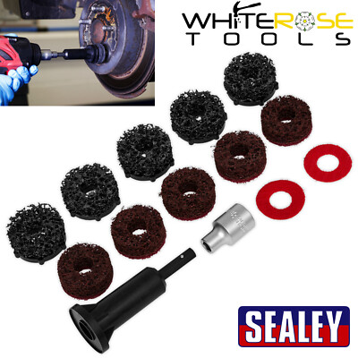 Sealey Stud Hub Cleaner 14pc Wheels Hub Brake Disc Automotive Workshop