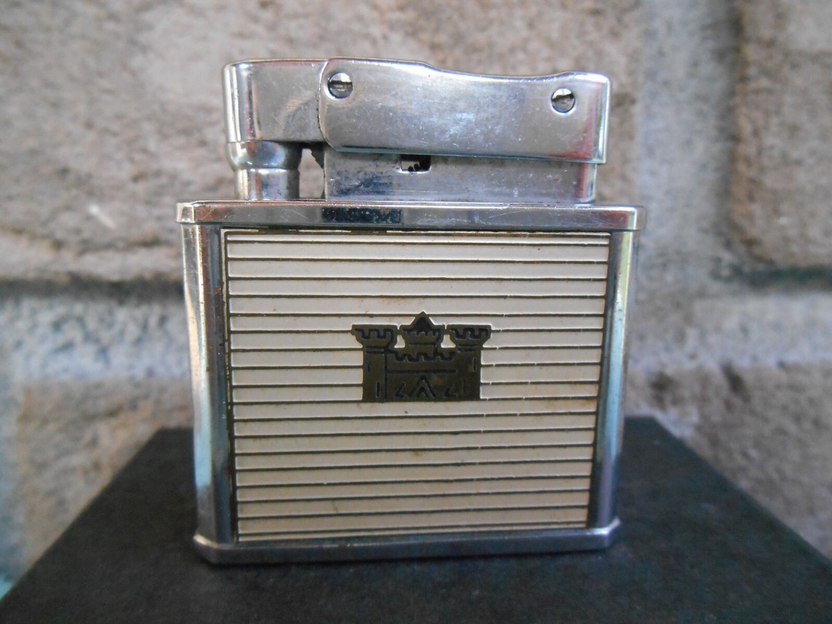 VINTAGE COLVAIR SLIDE-O-MATIC GOLD KENT AD CIGARETTE LIGHTER