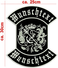R&uuml;ckenpatch Aufn&auml;her  Mit  Wunschtext 25x30cm edel bestickt