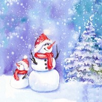 20 Servietten Frosty Friends SchneemäNner Winter Landschaft Weihnachten 33X33Cm