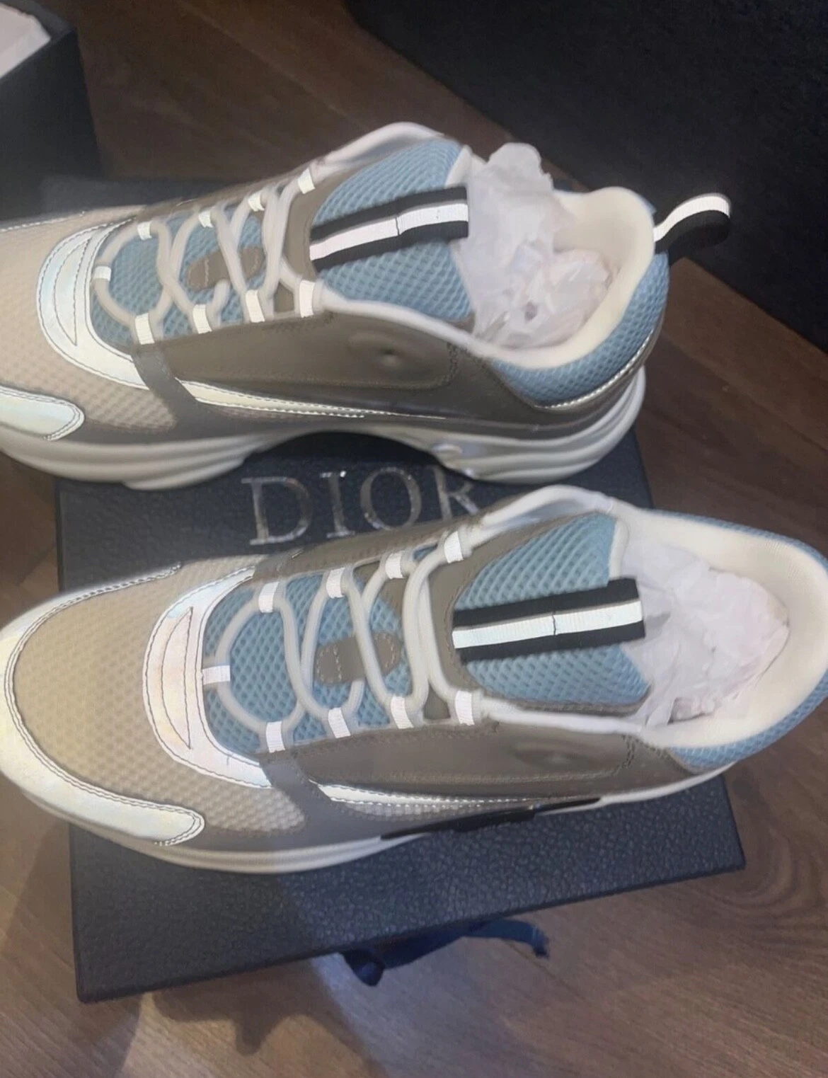 dior b22s taille 8,5 blanc bleu 